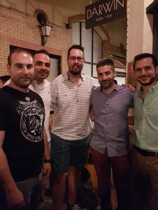 Members of the Association at the Summer Party, at Darwin in Chalandri